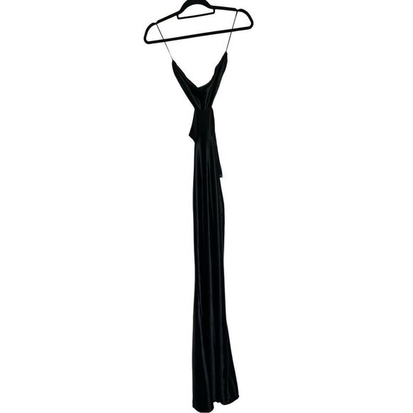 Revolve SER.O.YA Dress Womens Size XXS Black Maxi Cutout Strapless Long Slit - Picture 1 of 11